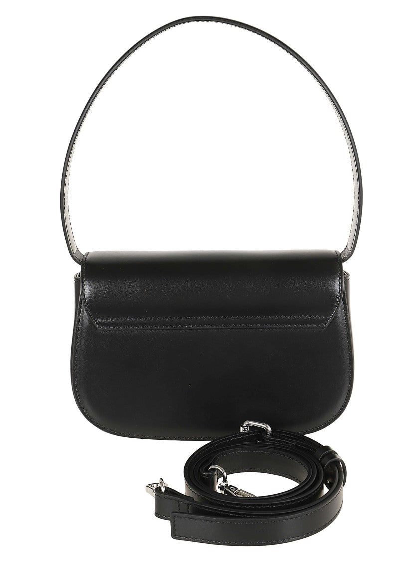 Diesel Structured Cross-Body Bag In Black Nappa Leather