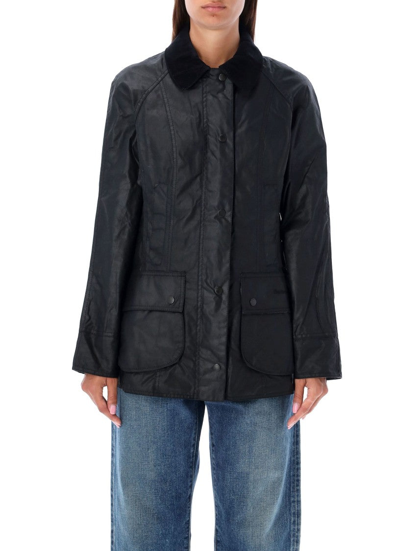 Barbour Beadnell Waxed Black Jacket