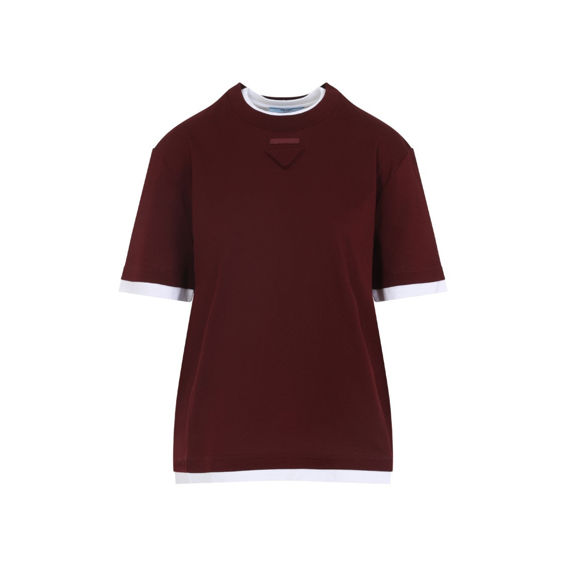 Prada Layered Design Top With Contrasting Cuffs