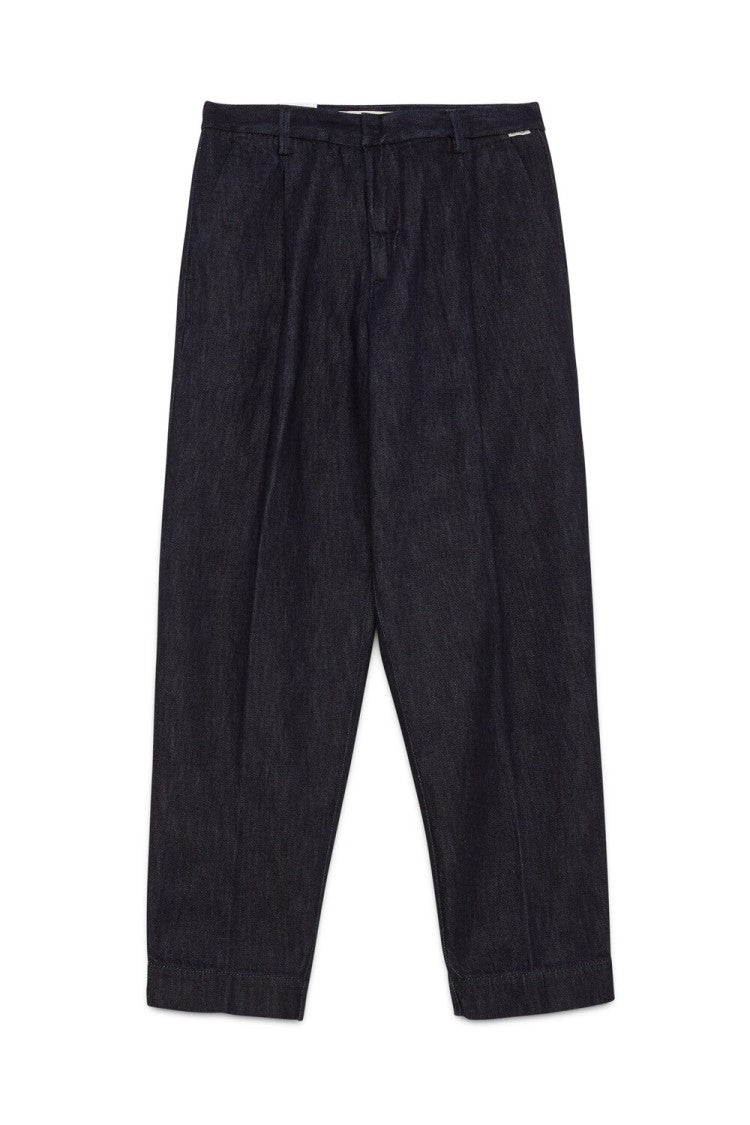 Roy Rogers Wide-Fit Blue Denim Chino Pants