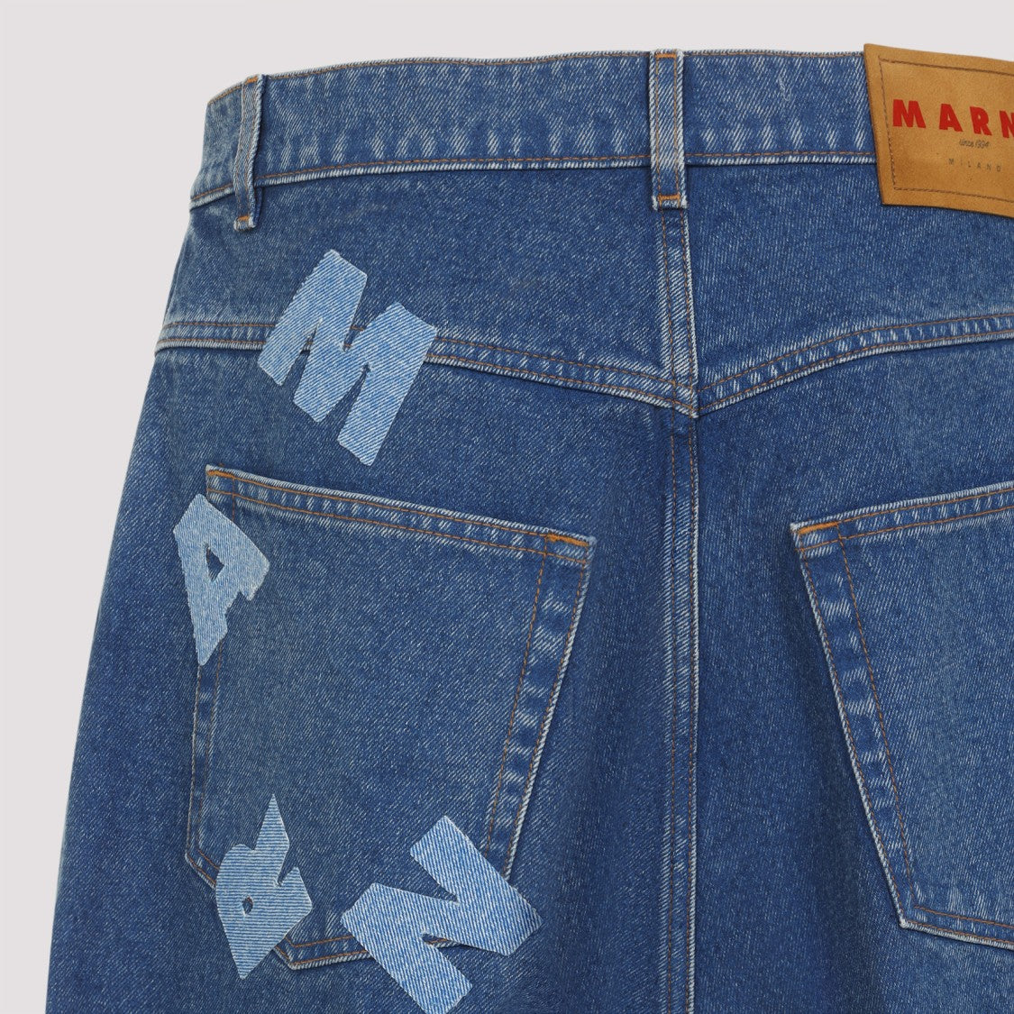 Marni Wide-Leg High-Waist Denim Jeans With Five-Pocket Design
