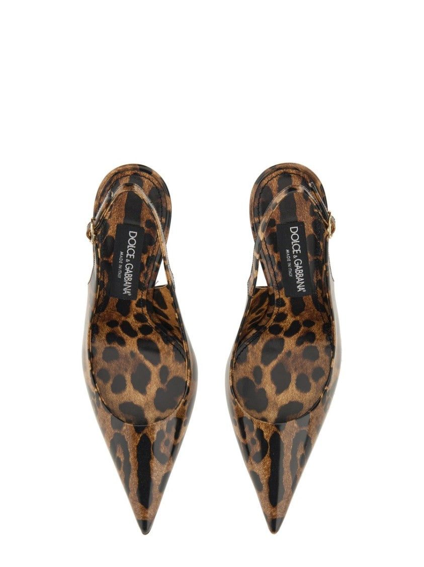Dolce & Gabbana Leather Sling Back