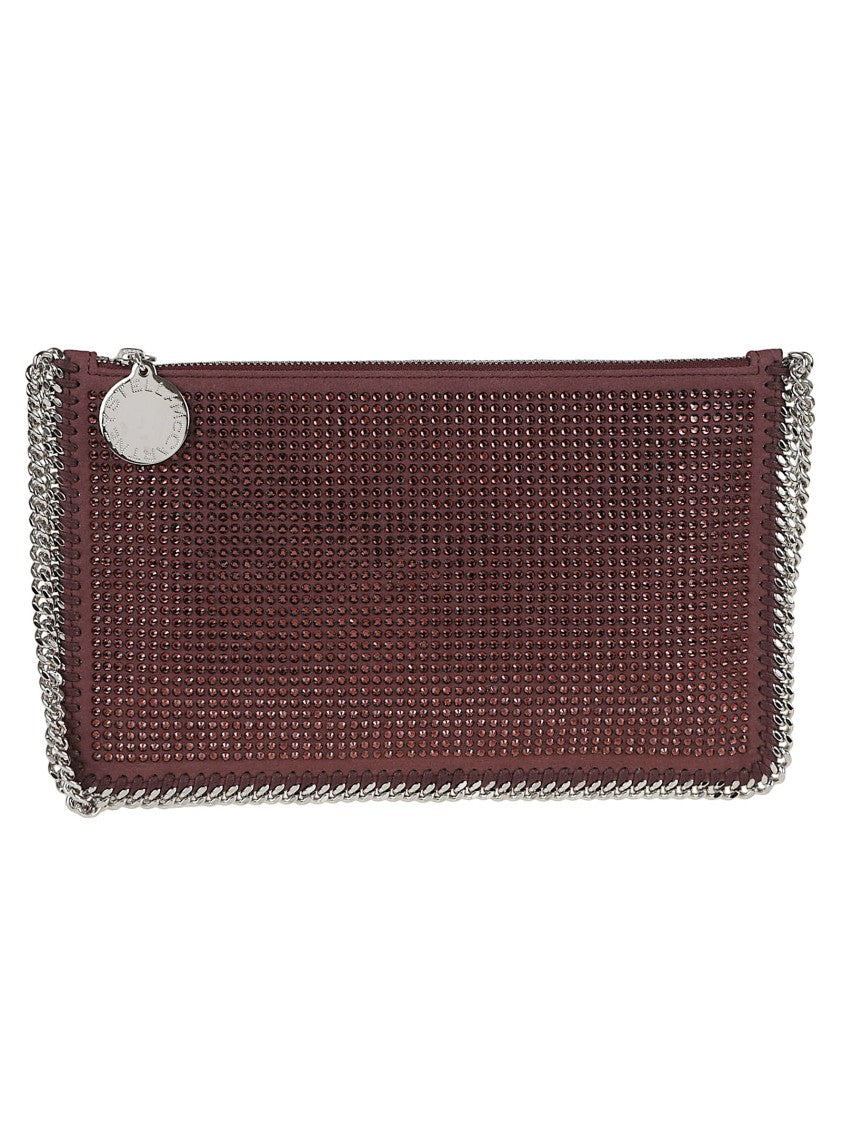 Stella Mccartney Falabella Pochette Accessoire Crystal Hotfix On Alter Suede