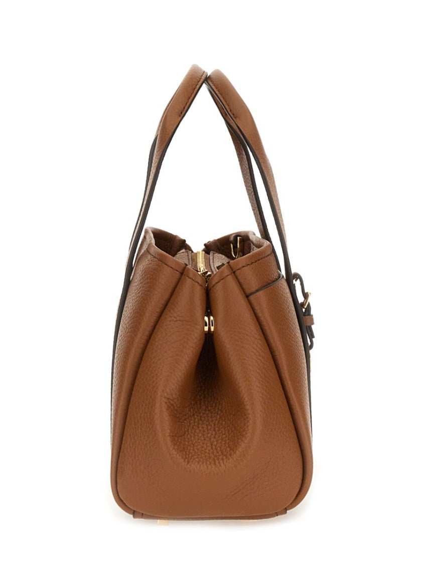 Michael Michael Kors Structured Pebbled Leather Handbag With Dual Handles