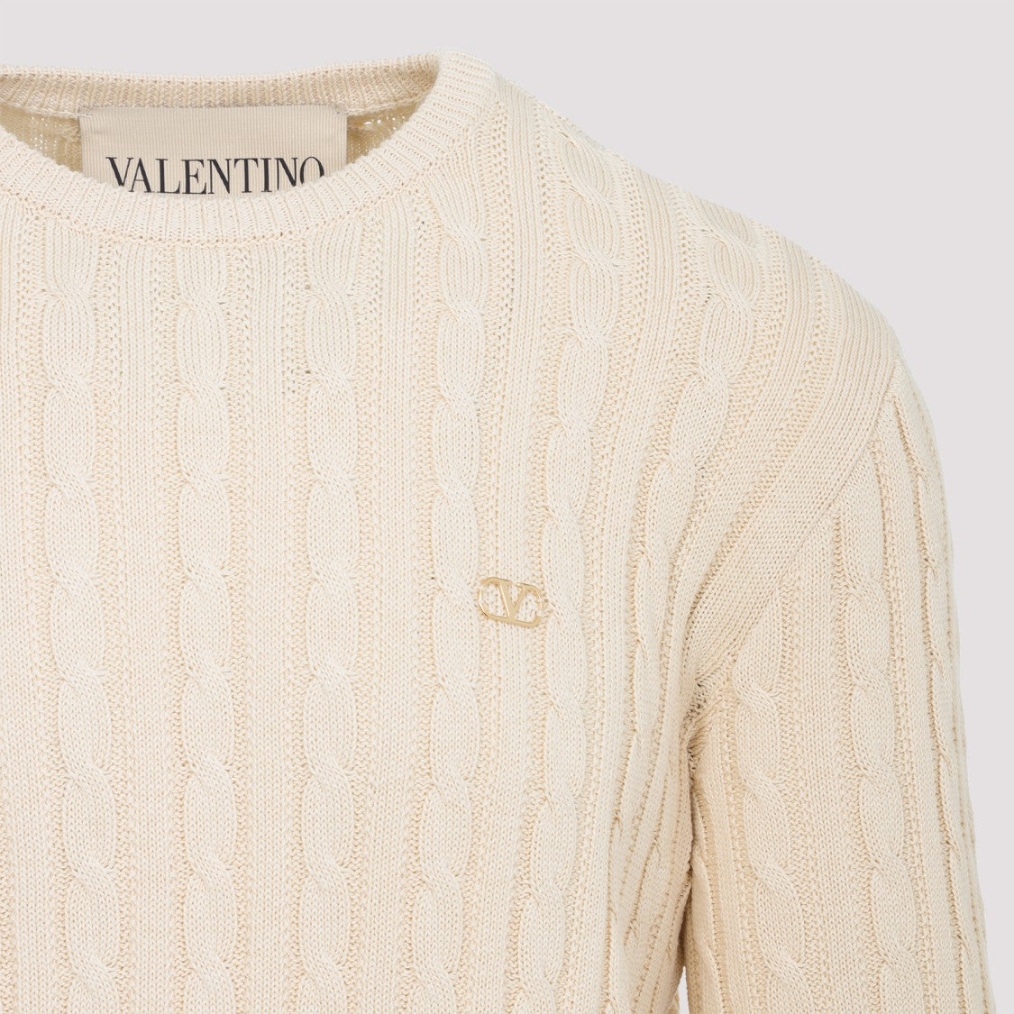 Valentino Ivory Cotton Pullover