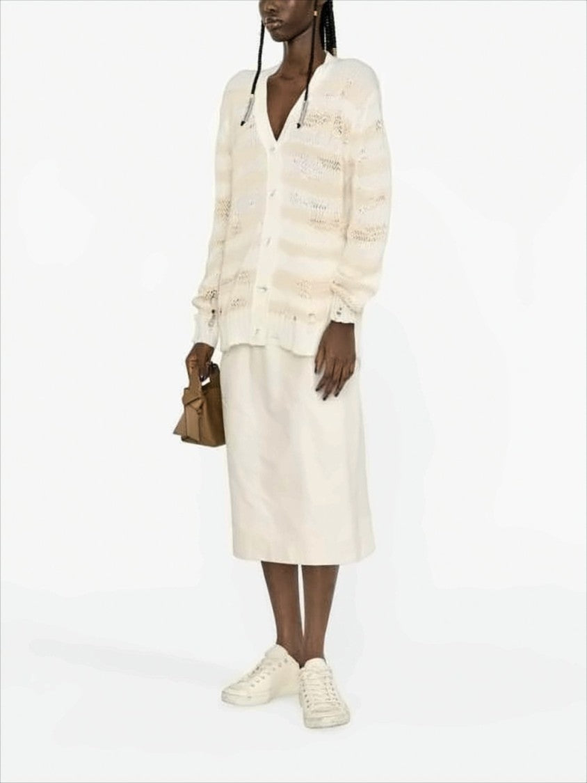 Acne Studios Soft Knit Cardigan With V-Neck And Relaxed Fit