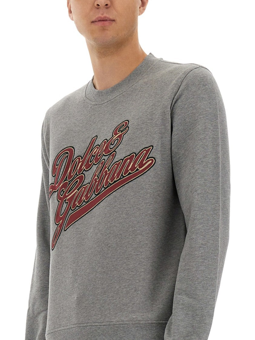 Dolce & Gabbana Embroidered Cotton Crewneck Jersey