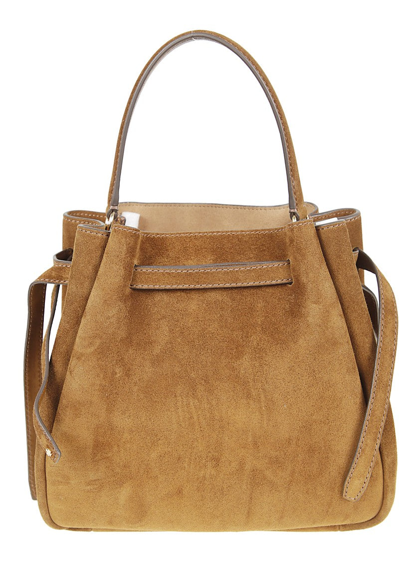 Tory Burch Structured Bovine Suede Shopper Bag With Decorative Strap