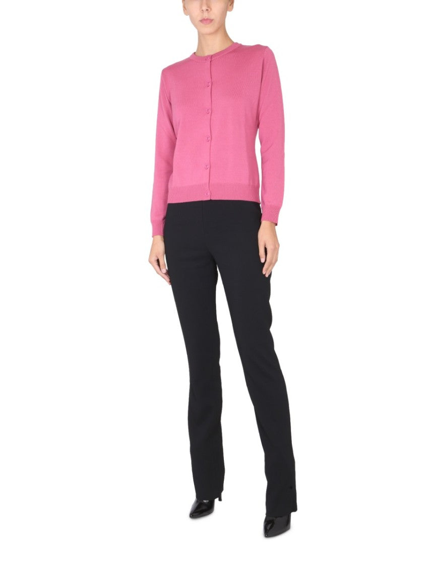 Boutique Moschino Finely Knit Virgin Wool Cardigan