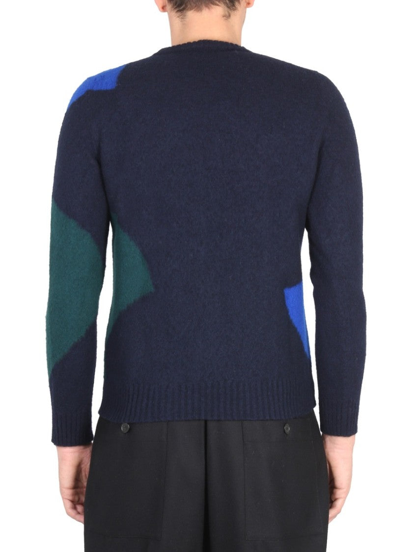 Drumohr Abstract Pattern Sweater With Crew Neckline