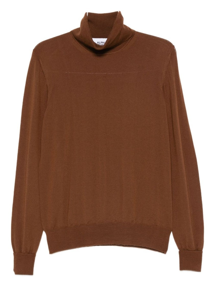 Alpha Studio Classic Merino Wool Turtleneck Sweater