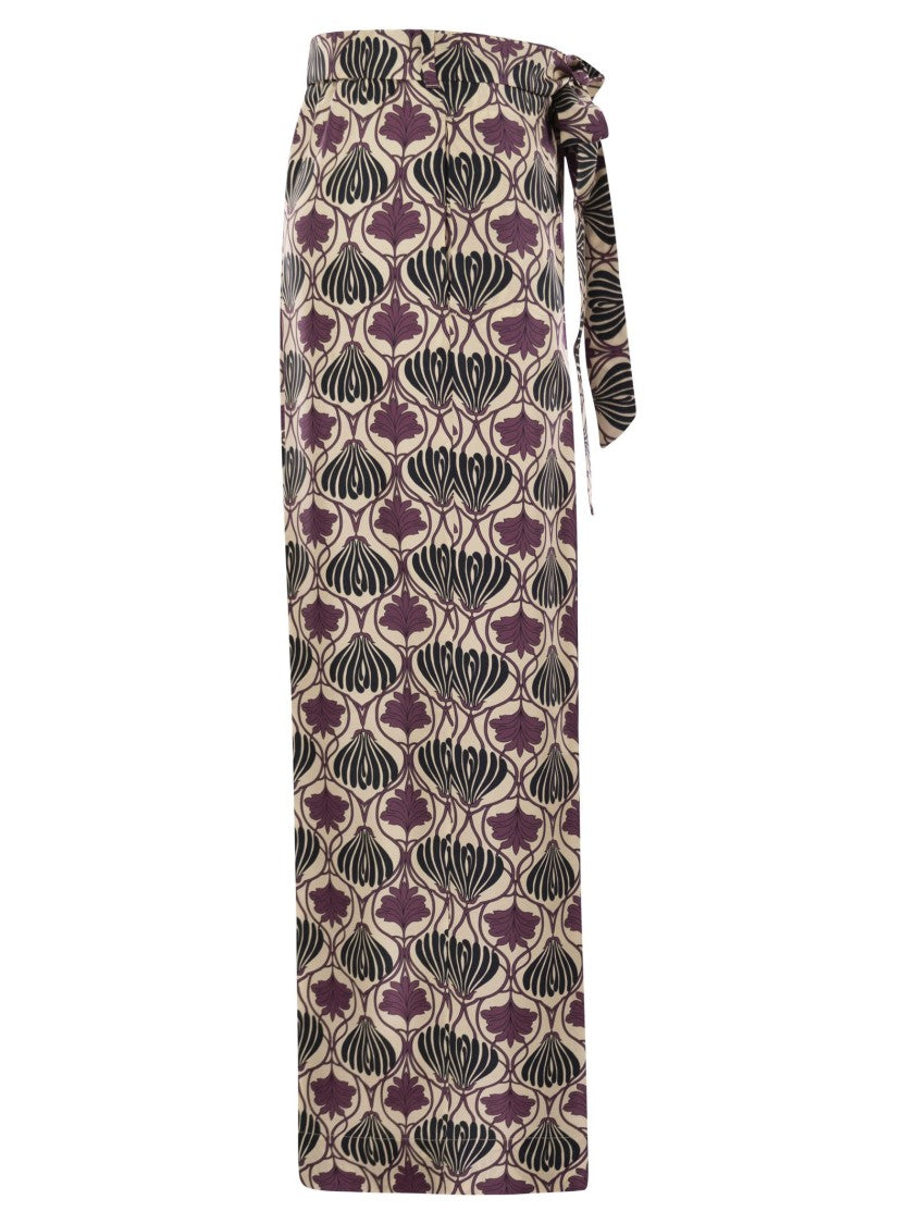 Max Mara Timec - Printed Silk Fluid Trousers