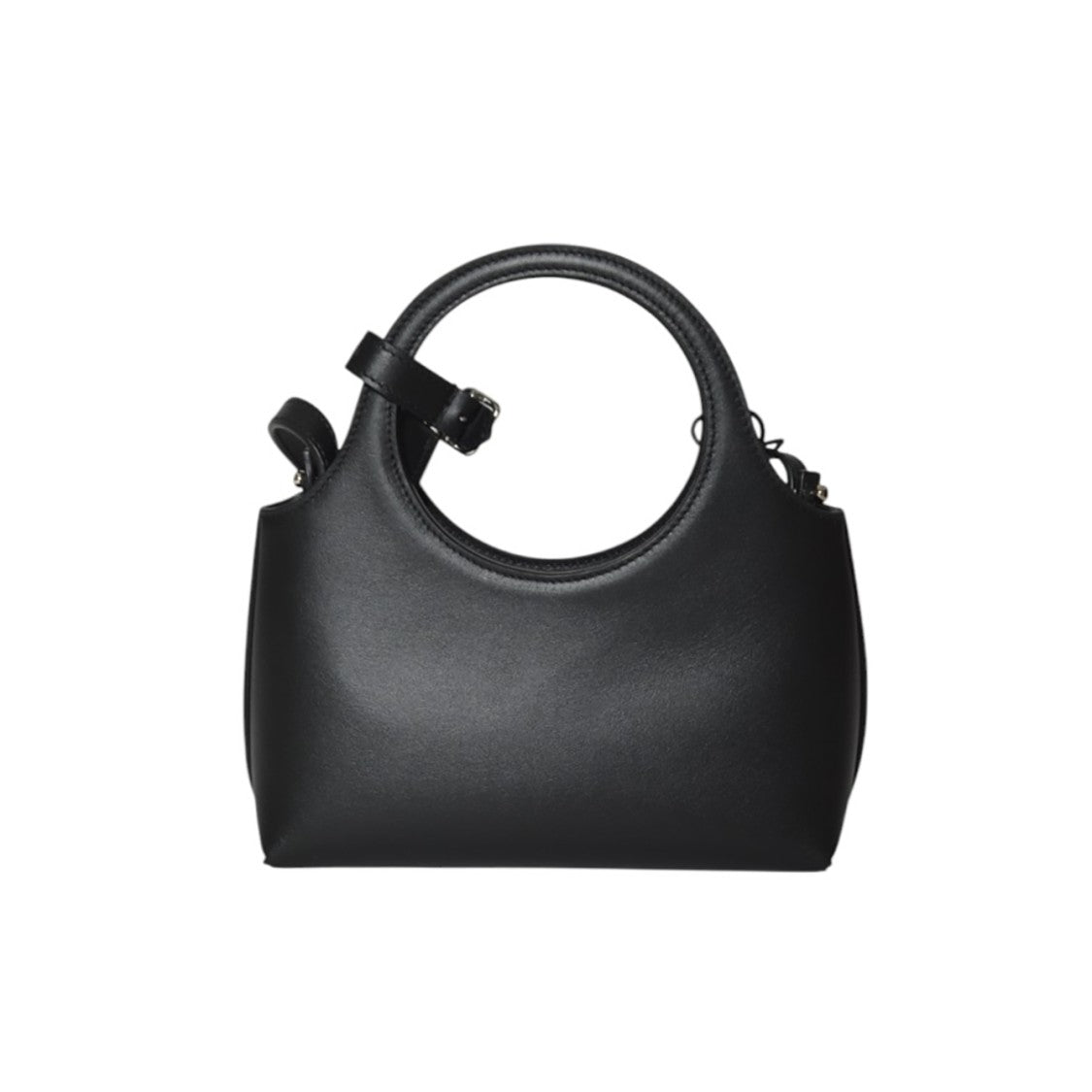 Courrèges Black Leather Mini Holy Day Bag