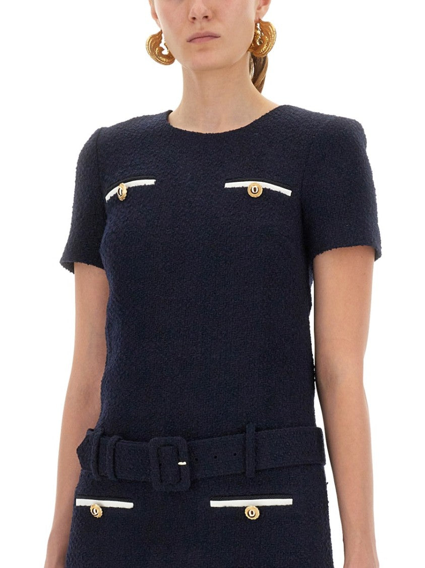 Self-Portrait Mini Boucle Dress