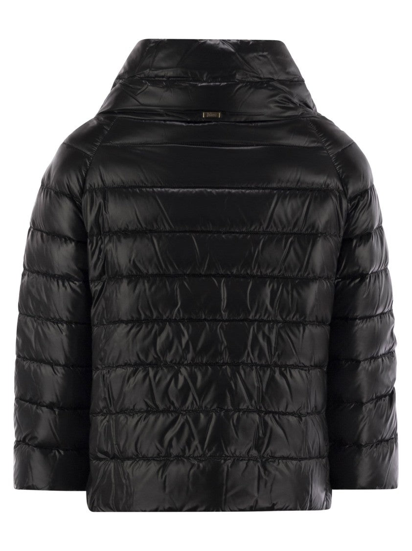 Herno Mini Cape With Jewelled Sleeves