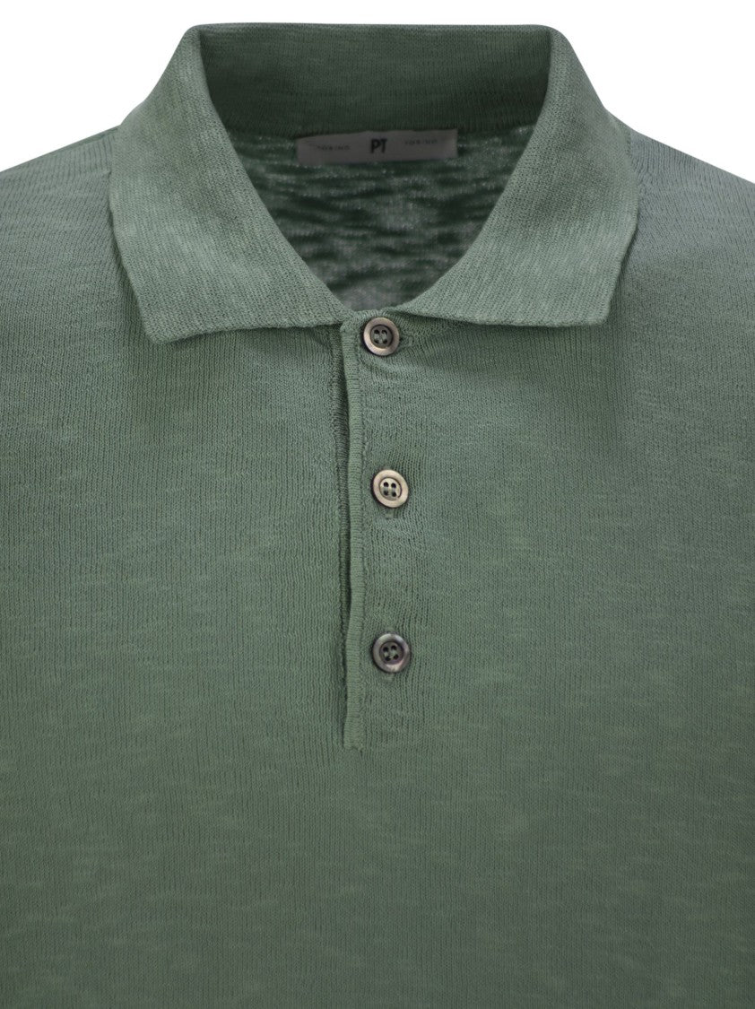 Pt Torino Cotton Polo Shirt With Short Sleeves