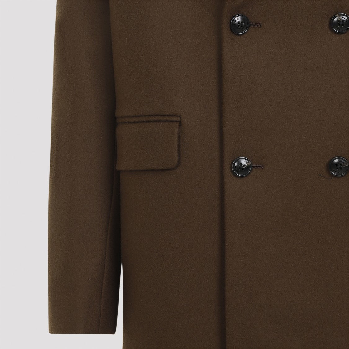 Amiri Dark Brown Wool Db Overcoat