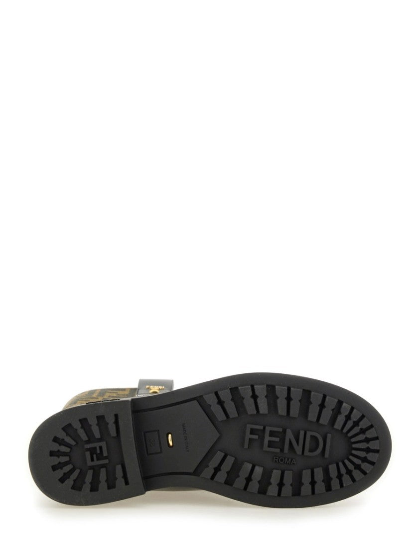 Fendi Tall Boots With Signature Monogram Pattern And Branded Detailing