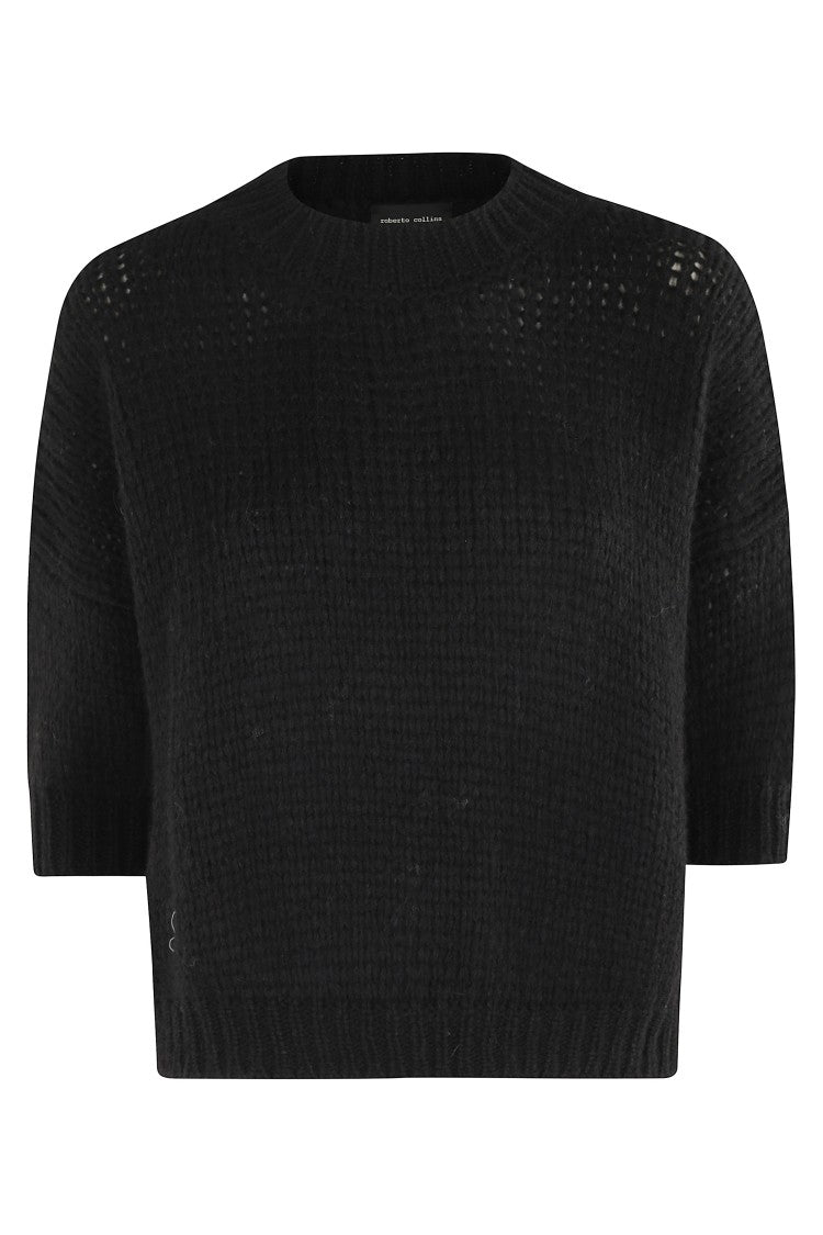 Roberto Collina Three-Quarter Sleeve Crew Neck Sweater