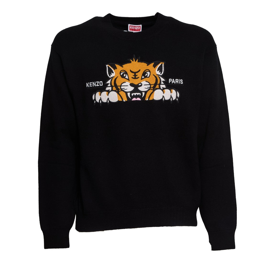 Kenzo Happy Tiger Wool-Cotton Blend Sweater