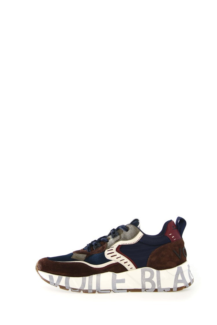 Voile Blanche Layered Mesh And Leather Sneakers