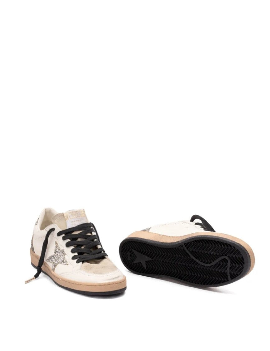 Golden Goose Low-Top Sneakers With Glittered Star Detail