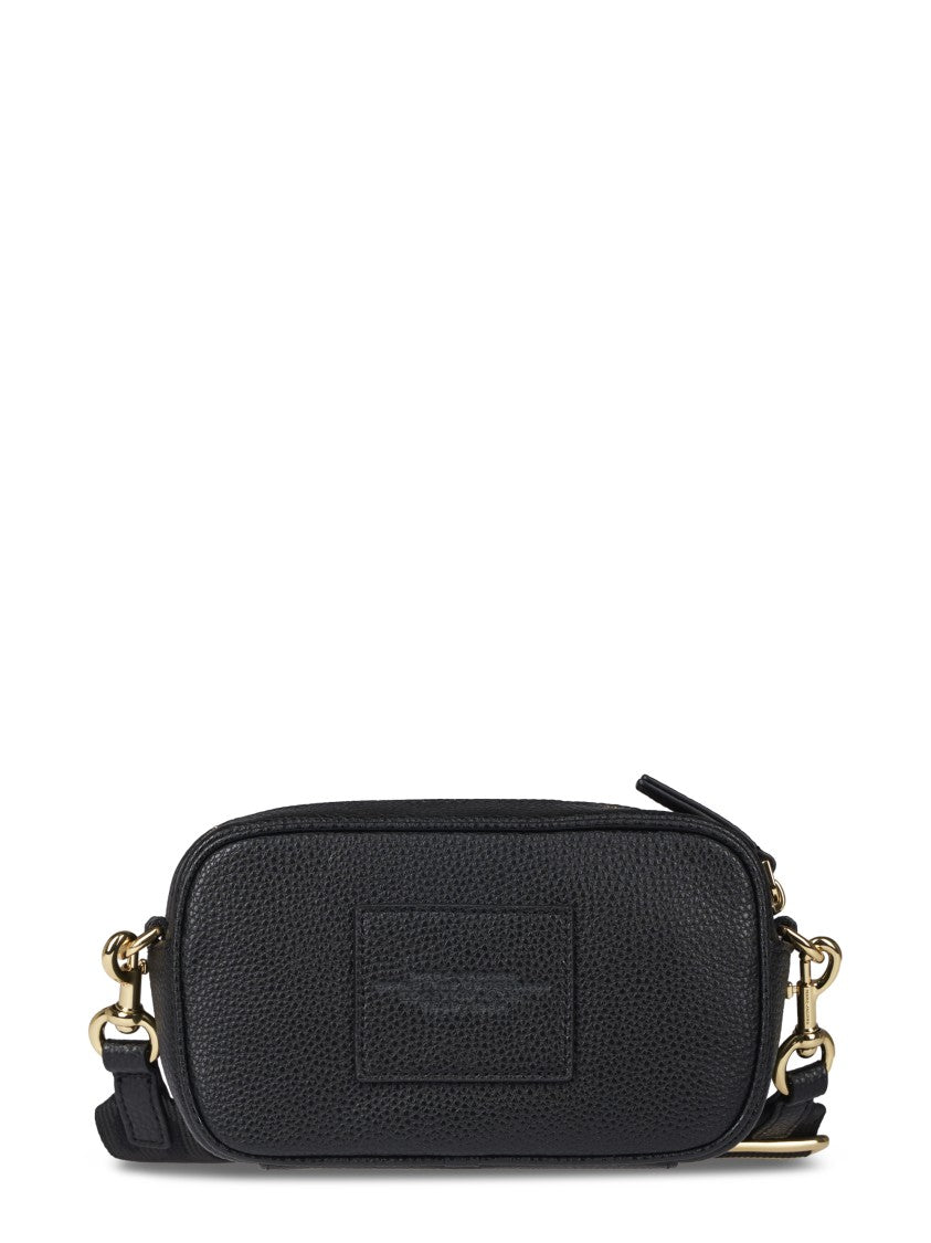 Marc Jacobs Compact Crossbody Bag With Textured Leather And Dual Zippered Compartments