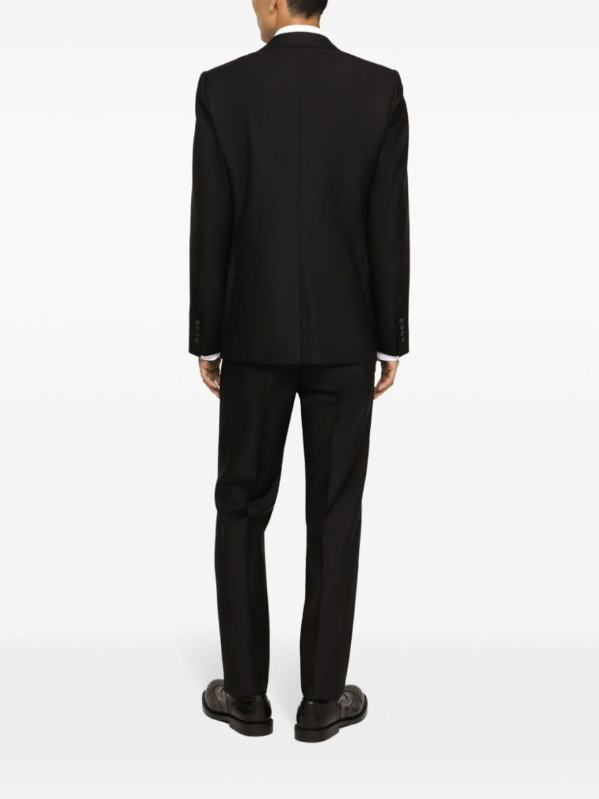 Dolce & Gabbana Tailored Black Suit With Notch Lapels And Straight-Cut Trousers