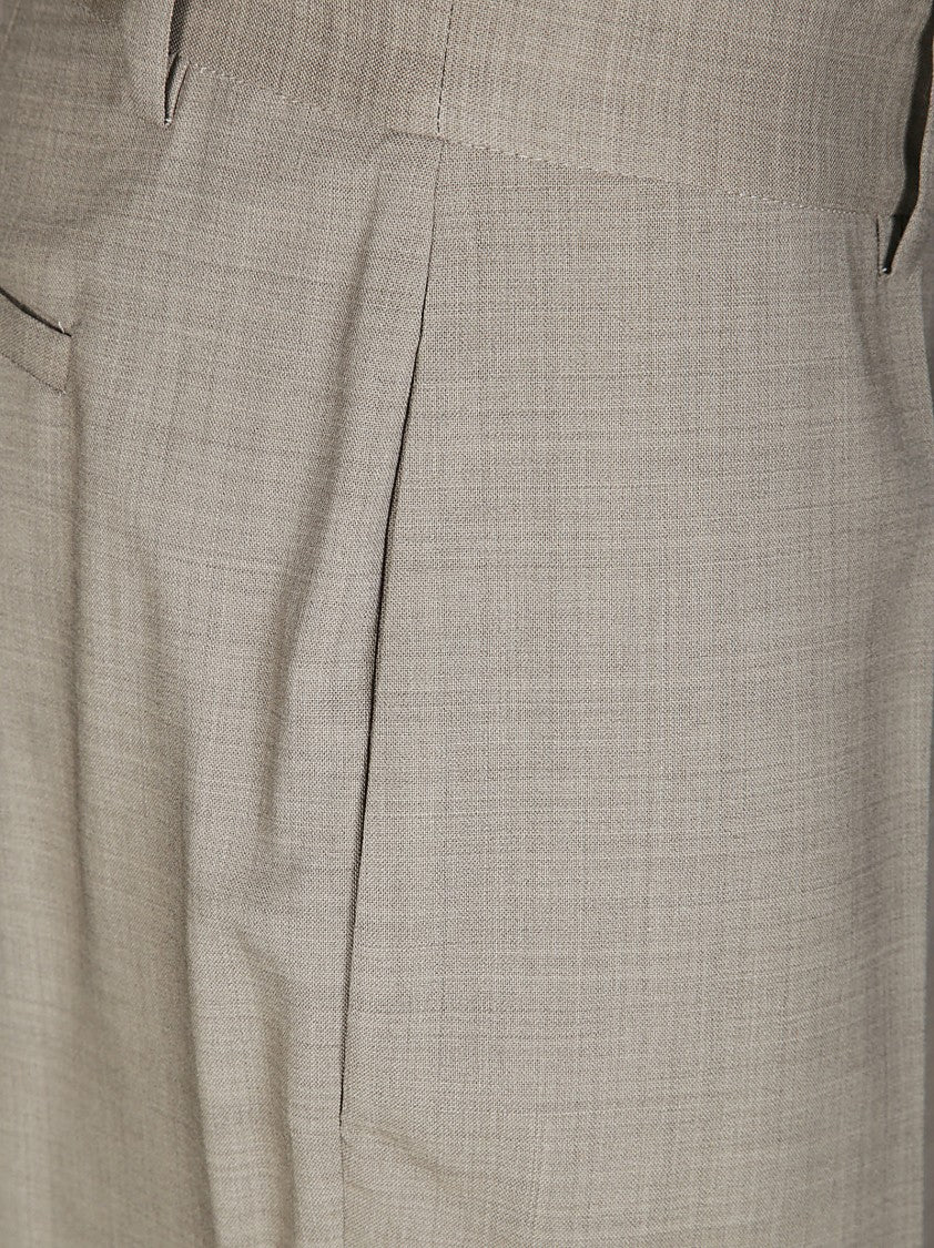 Parosh Straight-Leg Tailored Trousers With Front Pleats