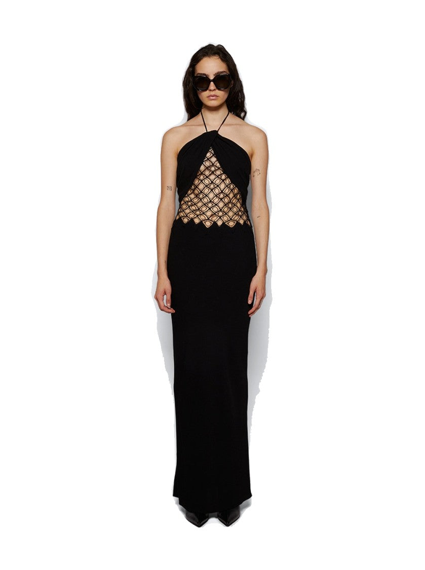 Christopher Esber Fluted Silk Column Dress