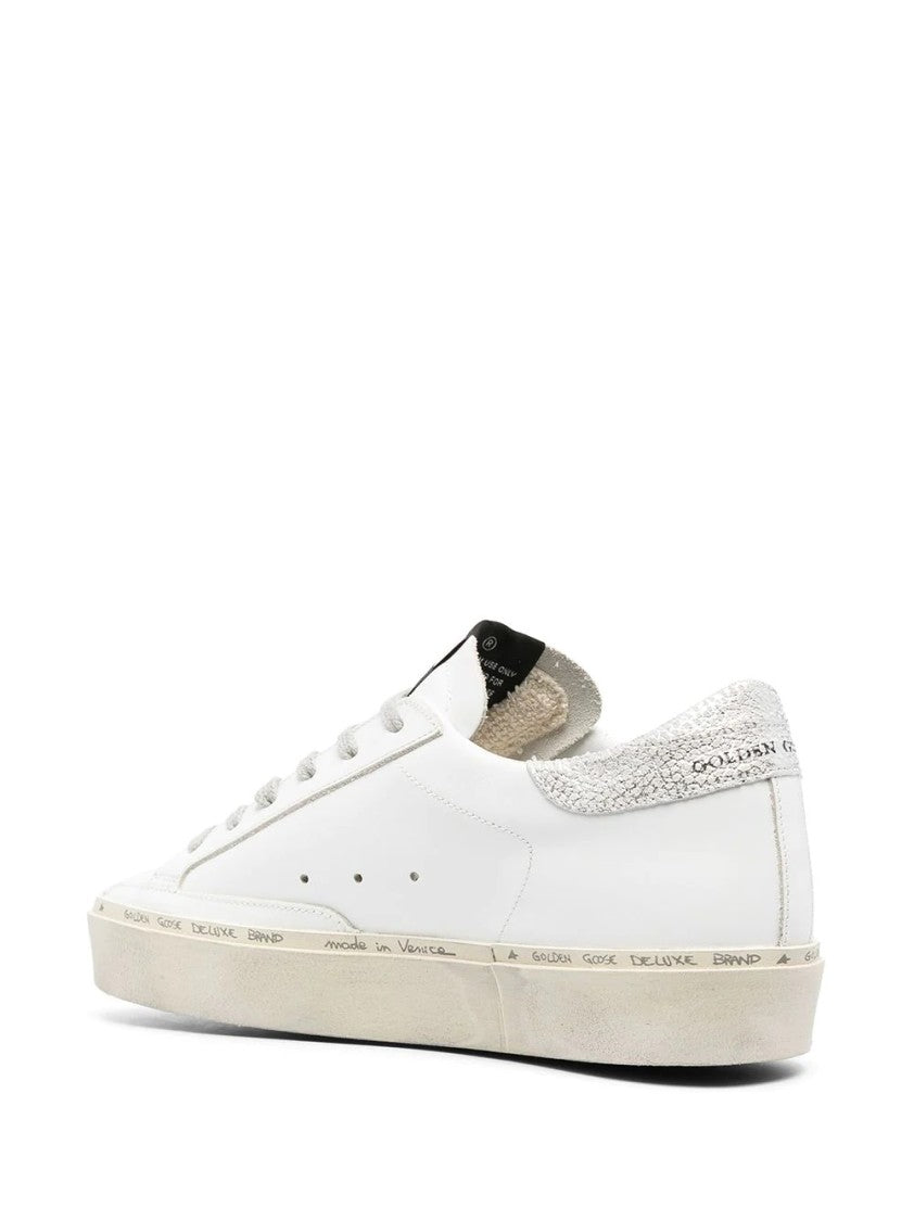 Golden Goose Hi Star Leather Upper Laminated Leather Sneakers