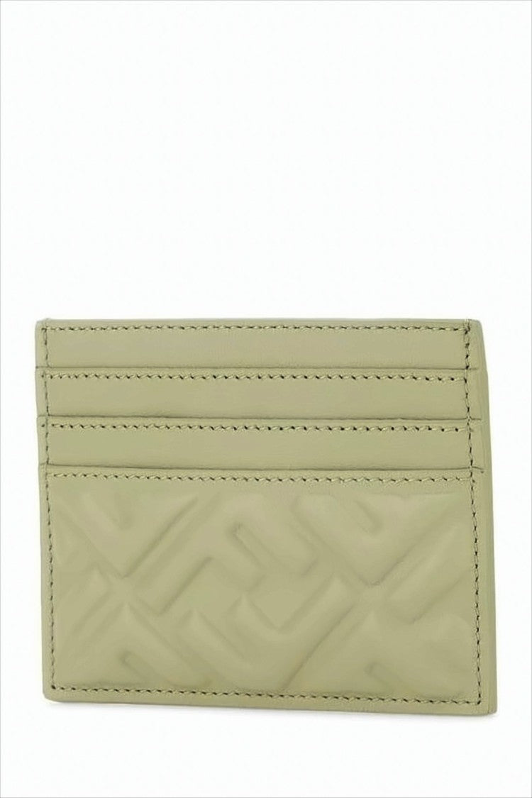 Fendi Embossed Lambskin Leather Card Wallet