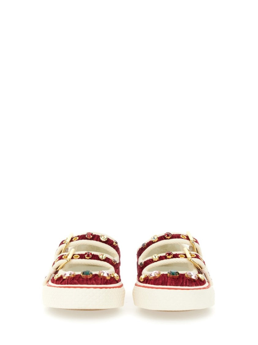 Valentino Garavani Velvet "Dollyboard" Ballerina Sneaker