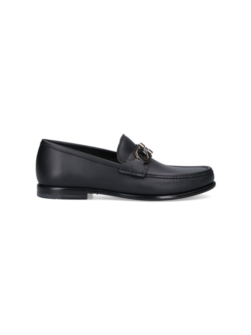 Ferragamo "Gancini" Loafers – Black