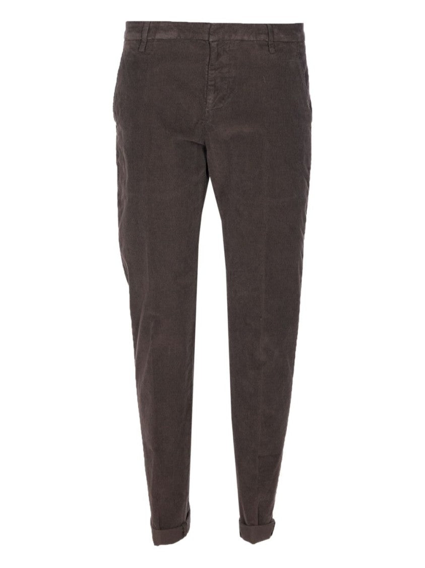 Dondup Brown Corduroy Jeans With Tailored Fit