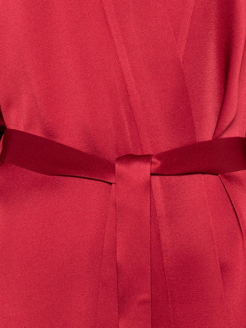 Antonelli Relaxed-Fit Red Jacket With Matching Belt