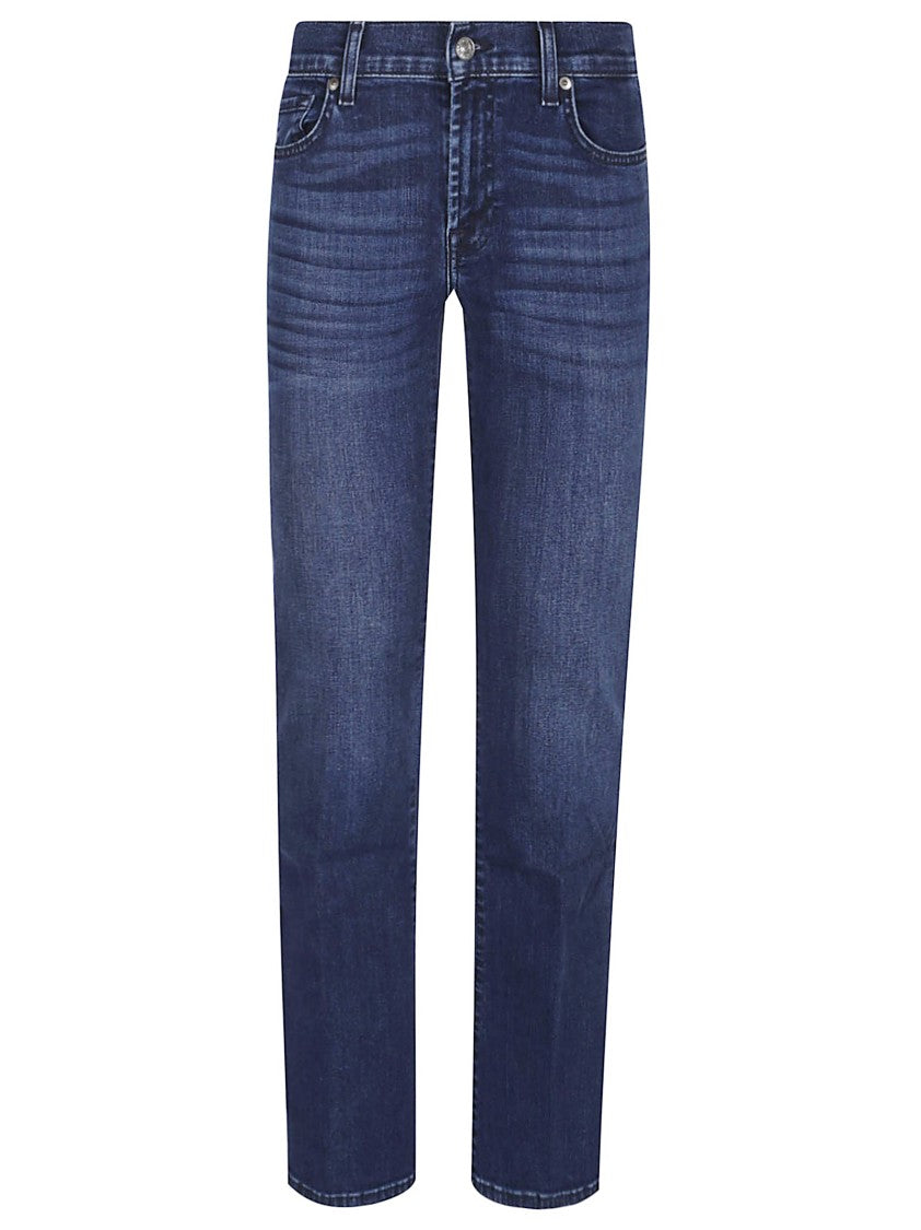 7 For All Mankind Heritage Denim Bootcut Jeans With Classic Five-Pocket Design