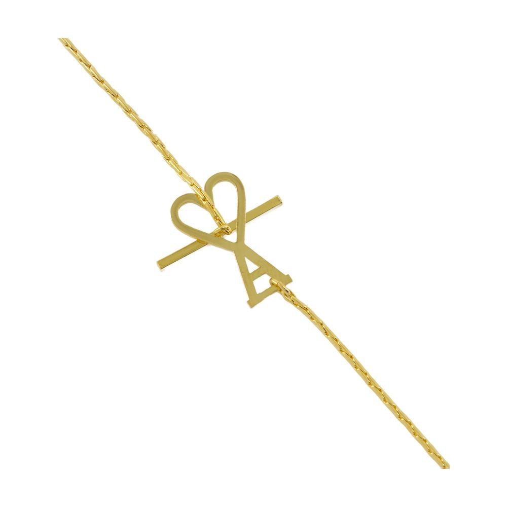 Ami Gold Metal Adc 2 In 1 Chain Necklace