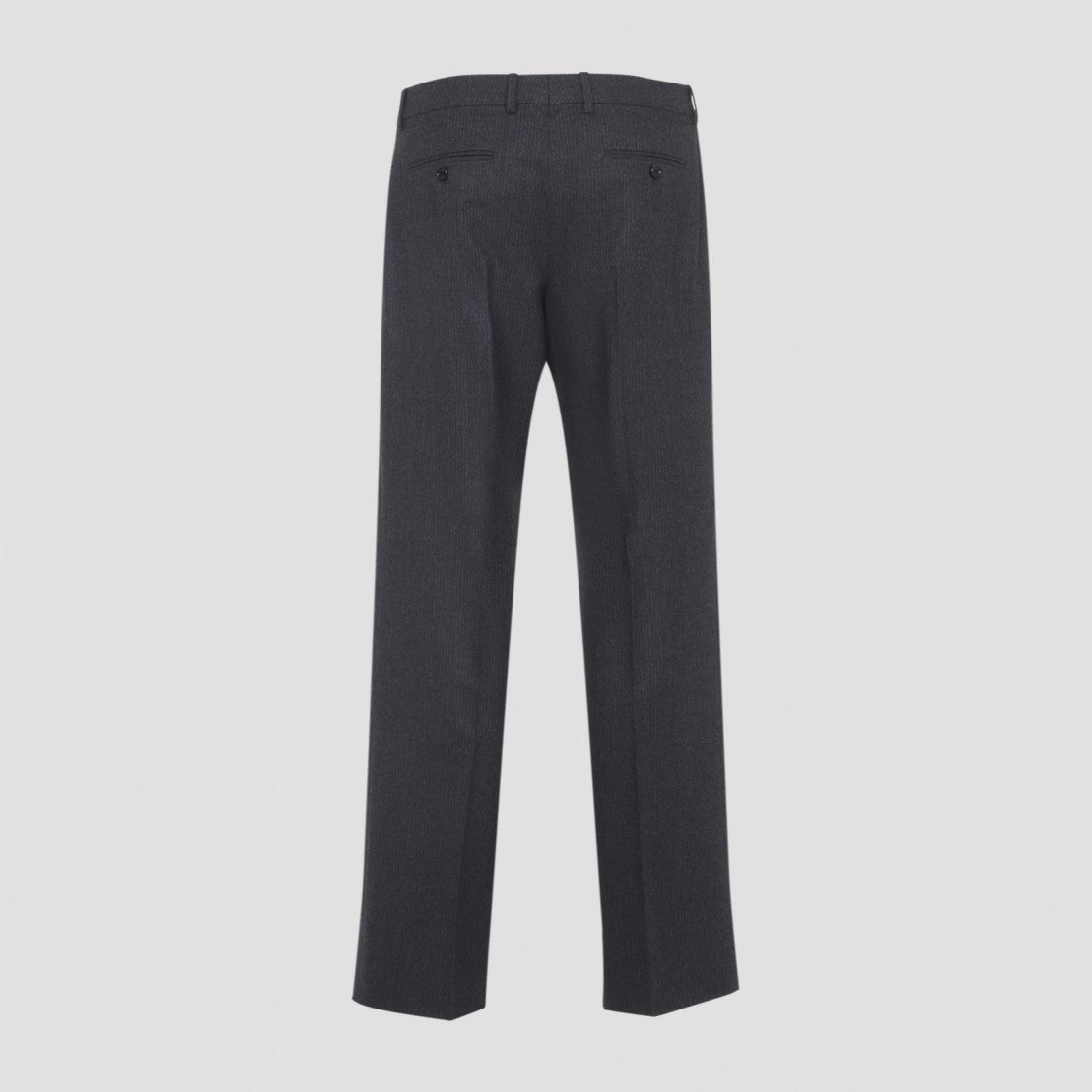 Celine Pinstriped Grey Wool Pants With Flared Legs
