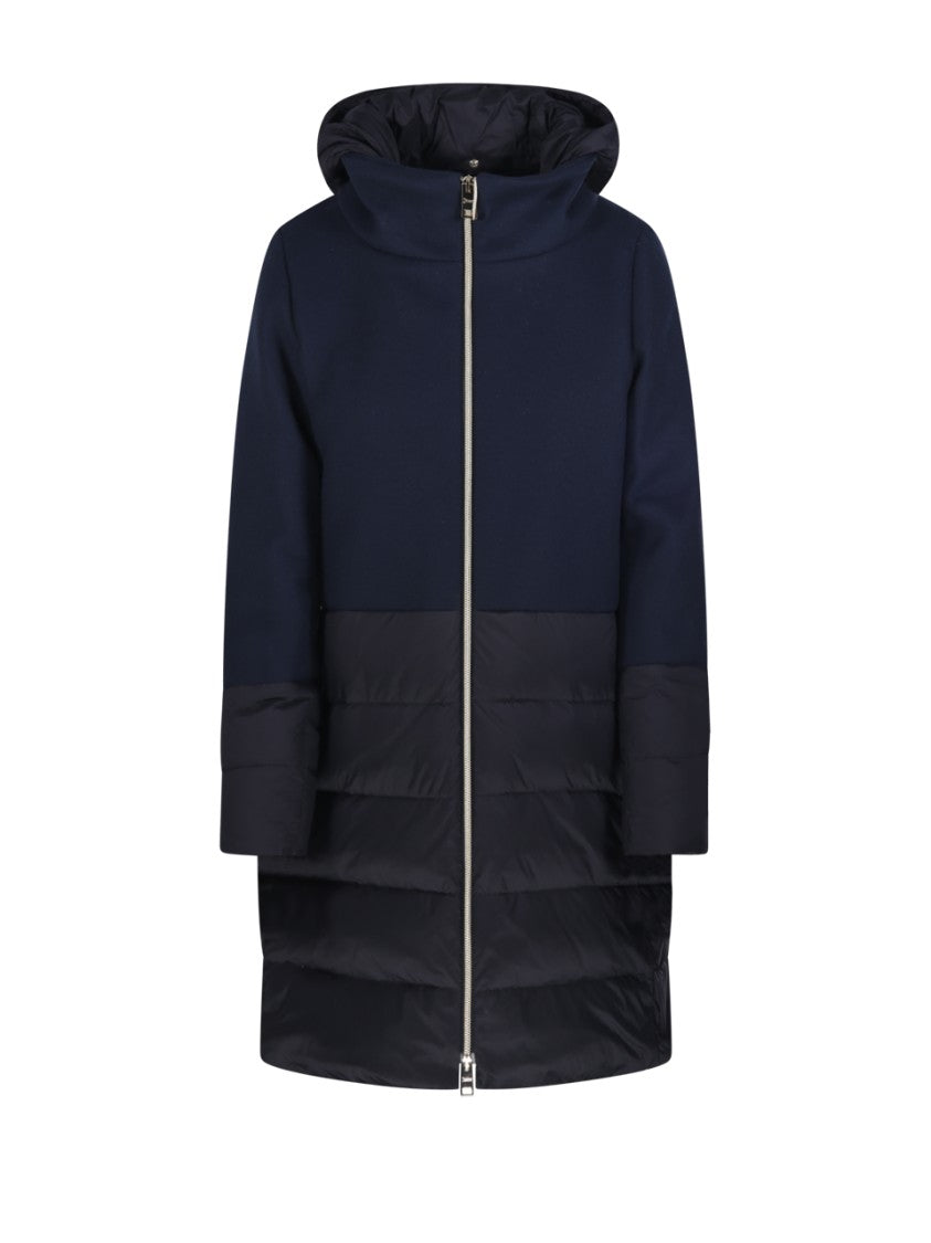 Herno Two-Tone Down Jacket With High Collar