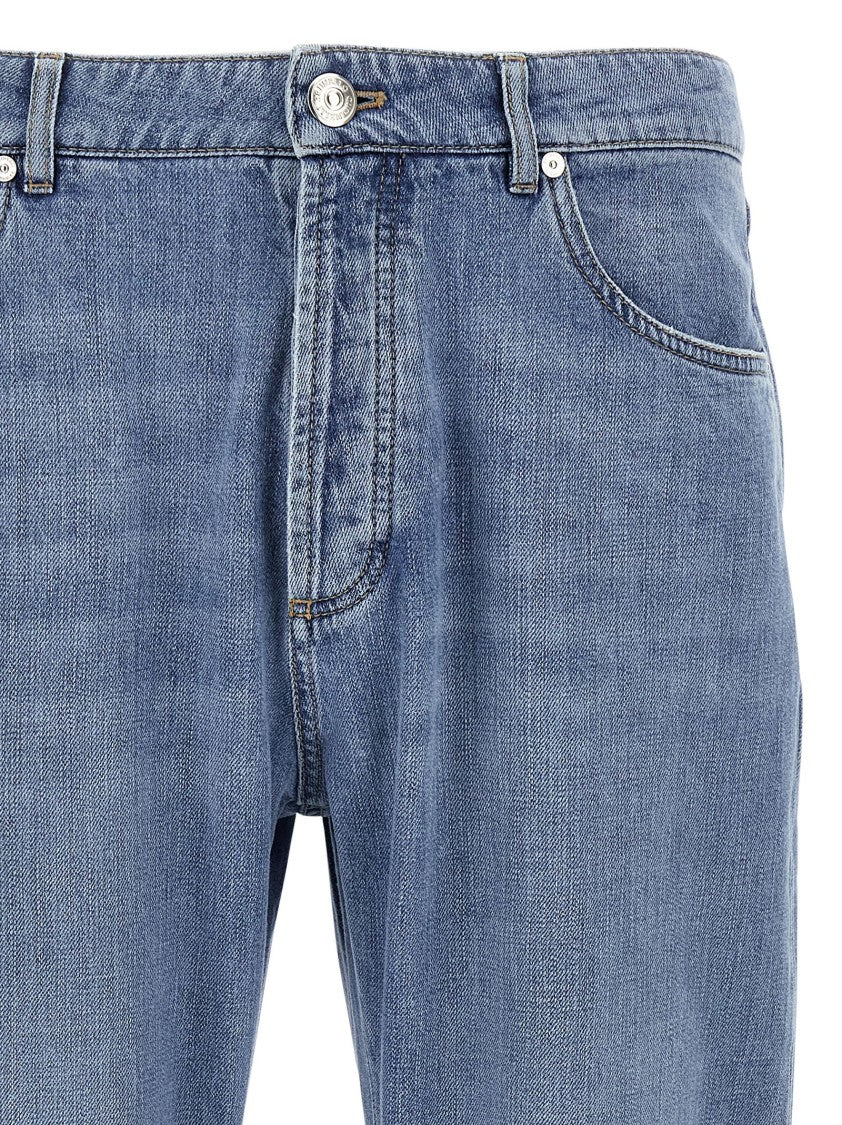 Brunello Cucinelli Stonewashed Cotton Denim Jeans