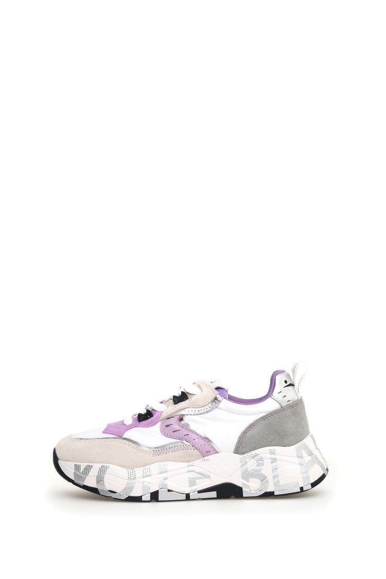 Voile Blanche Light Pink Sneakers With Soft Textures