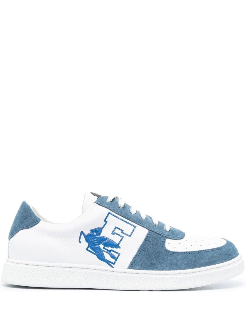 Etro Perforated Leather And Suede Casual Trainers