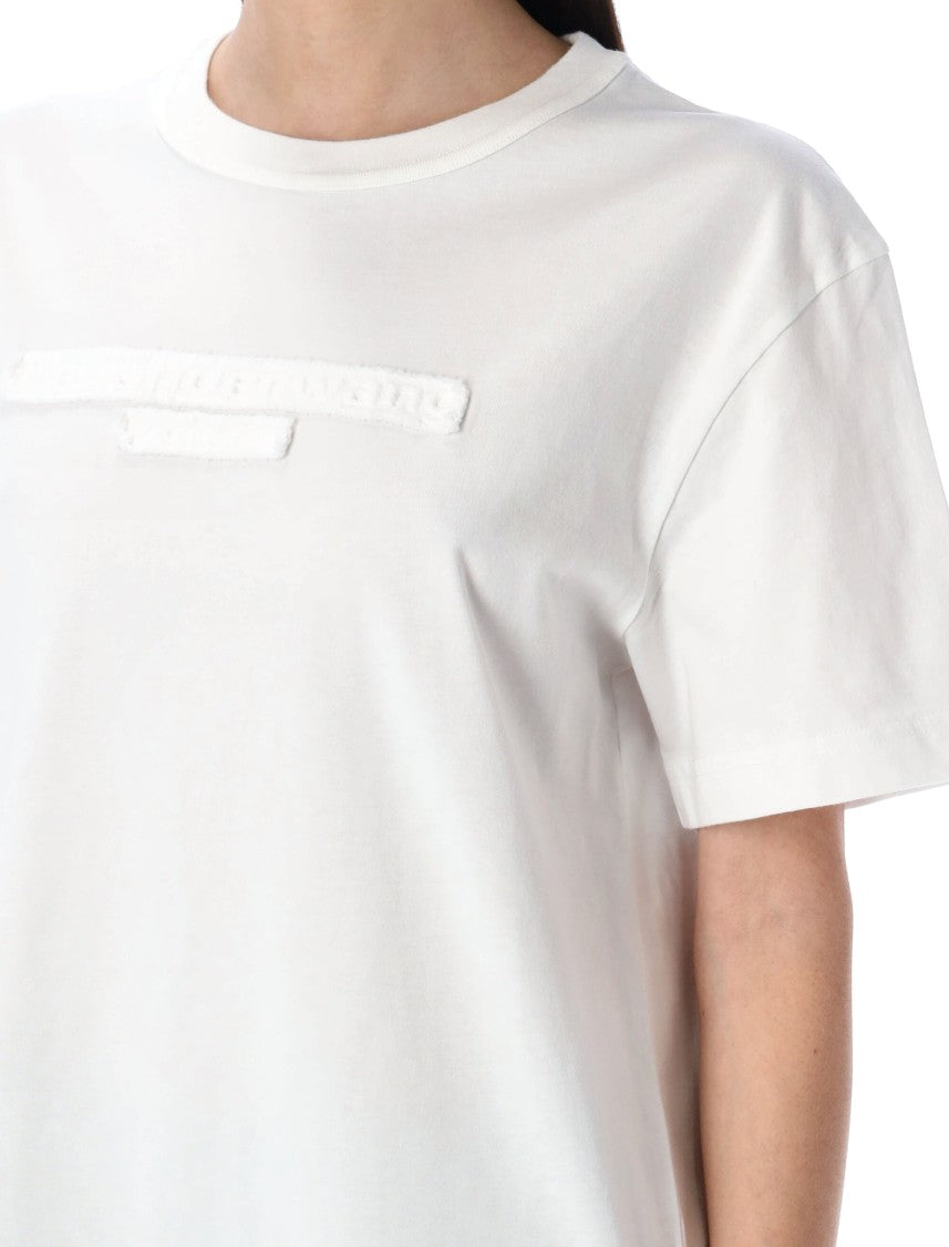 Alexander Wang Distressed Logo Short Sleeve Tee