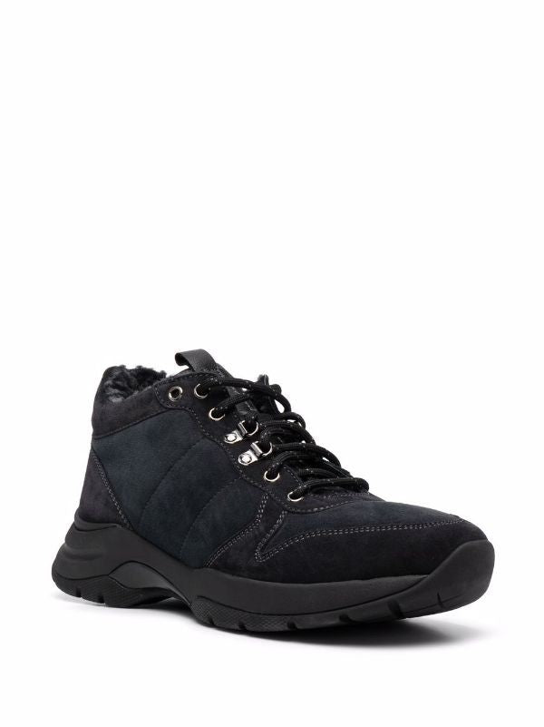 Baldinini Grey Leather Ankle Boots With Lace-Up Front And Padded Collar