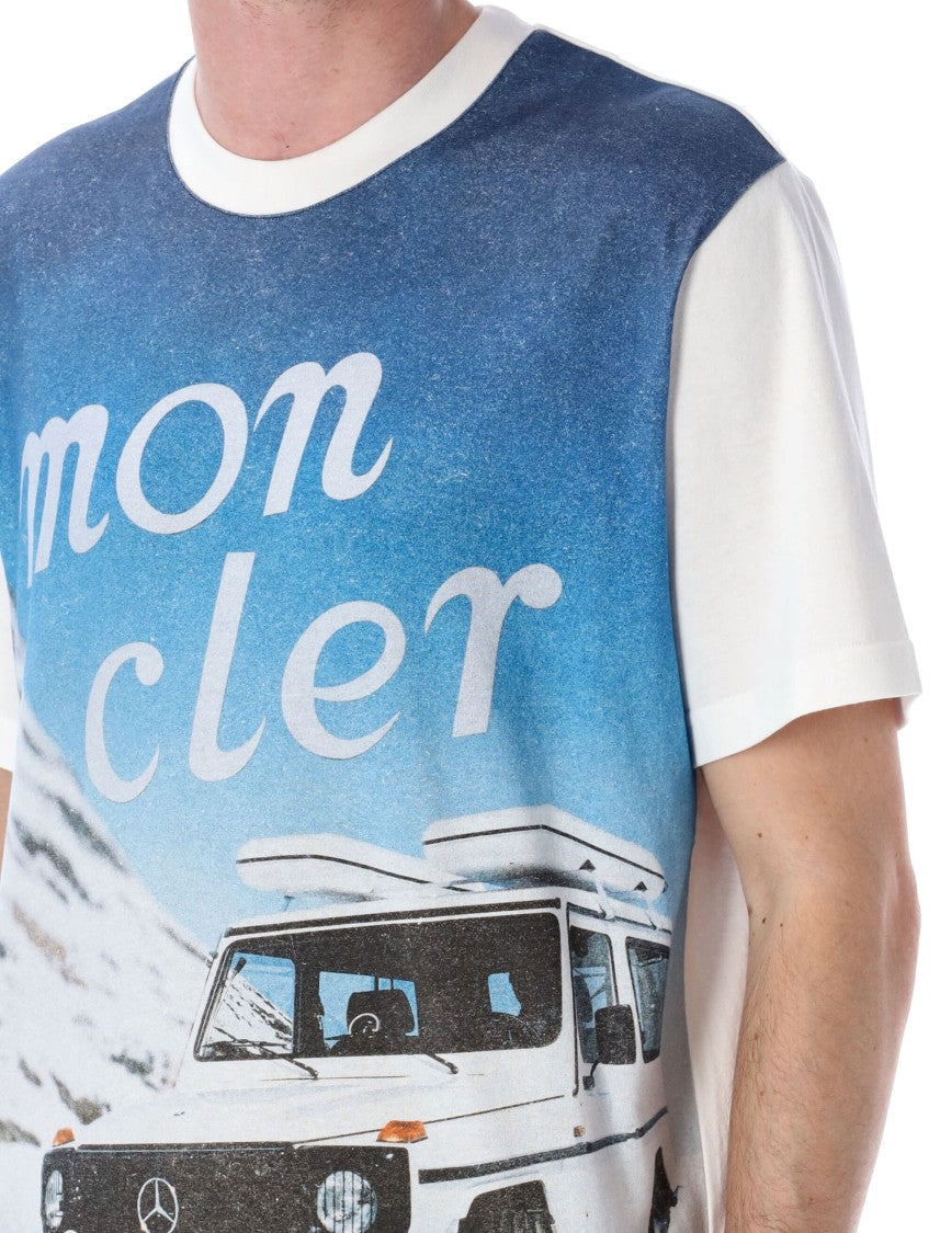 Moncler Genius X Mercedes Benz Relaxed-Fit White T-Shirt