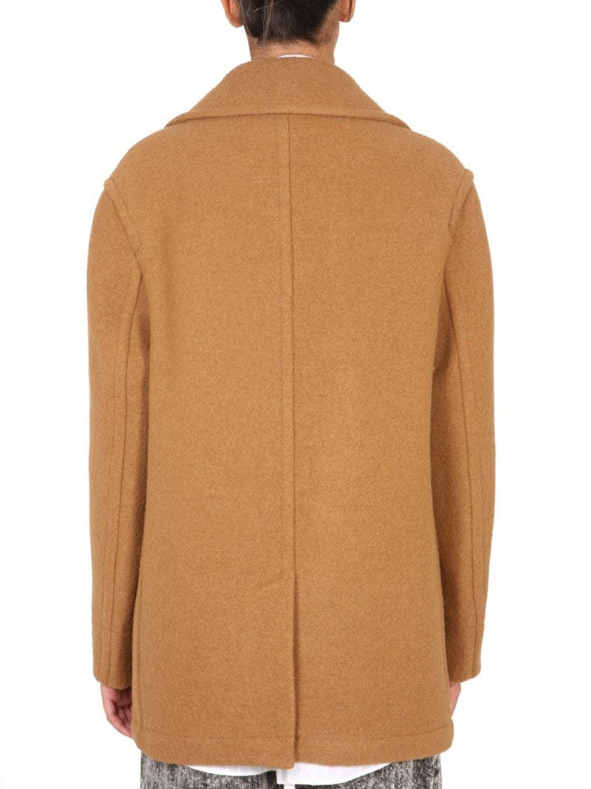 Marni Double-Breasted Coat With Mirror Lapels