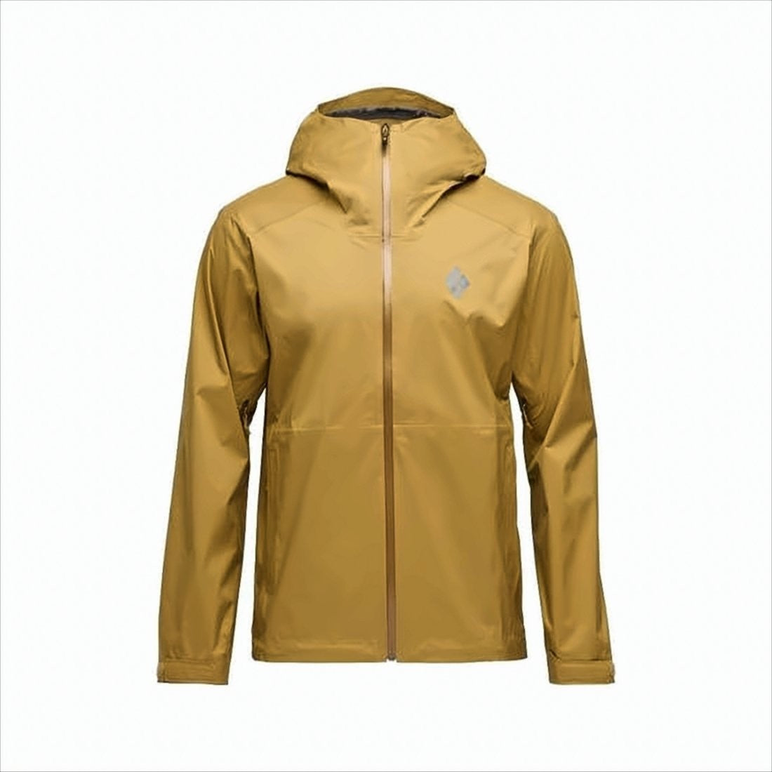Black Diamond Brown Nylon Jacket With Front Zipper Closure
