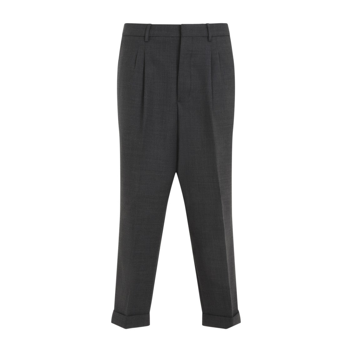 Ami Tailored Grey Trousers With Pleated Front