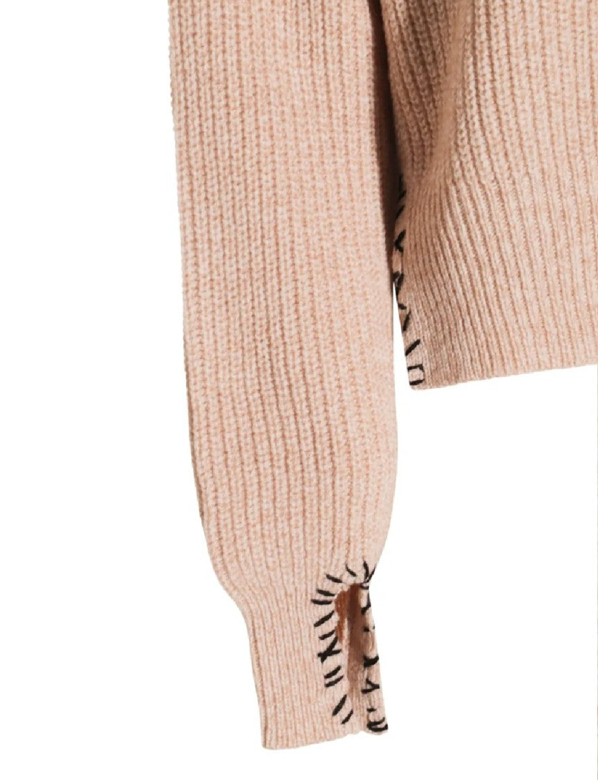 Marni Ribbed High-Neck Sweater With Thumbholes